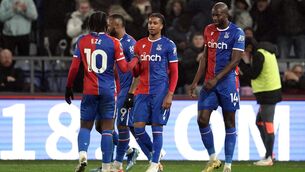 <p>Crystal Palace's Michael Olise celebrates.</p>