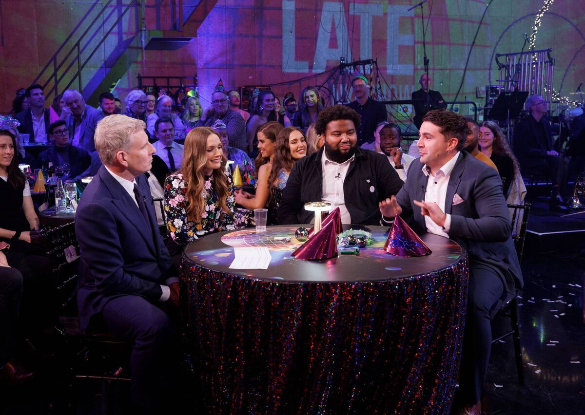 Patrick Kielty with Emma Doran, Martin Angolo, and Carl Mullan.