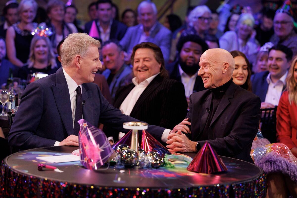 Patrick Kielty with Midge Ure on The Late Late Show. 