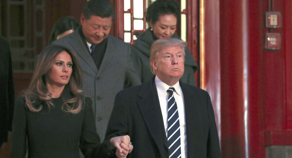 Donald Trump and his wife Melania on a recent trip to China