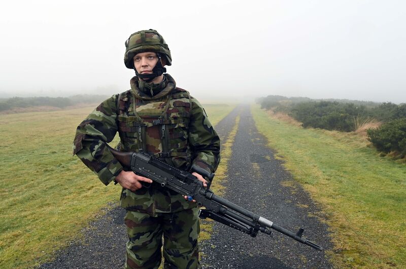 Ciarán Ryan was one of the naval recruits taking part in Class Bravo 23's initial range practice at Lynch Camp, Kilworth, Co Cork. Picture: Denis Minihane Ciarán Ryan was one of the naval recruits taking part in Class Bravo 23's initial range practice at Lynch Camp, Kilworth, Co Cork. Picture: Denis Minihane