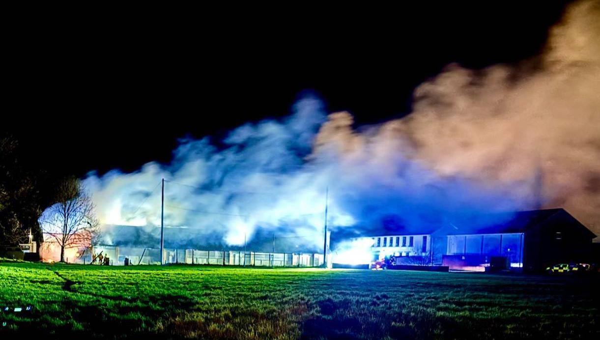 An image of Wednesday night's fire. Picture: McCarthy's of Fethard/Facebook