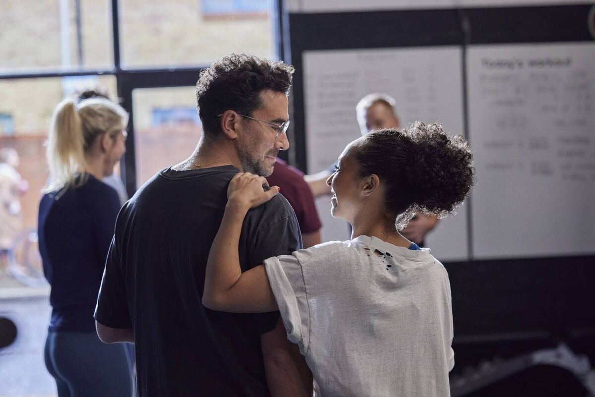 Daniel Levy and Ruth Negga in Good Grief, on Netflix. Daniel Levy and Ruth Negga in Good Grief, on Netflix.