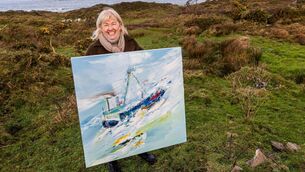 <p>Sherkin-based artist Majella O’Neill Collins ahead of her exhibition at Uillinn West Cork Arts Centre in Skibbereen. Picture: Emma Jervis</p>