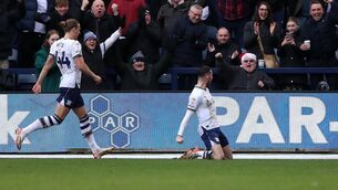 <p>CHELSEA AWAY: Preston North End's Alan Browne celebrates scoring recently ahead of their trip to Chelsea. Photo credit: Tim Markland/PA Wire.</p>