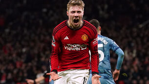 <p>Rasmus Hojlund can establish himself as a Manchester United great, according to team-mate Casemiro (Martin Rickett/PA)</p>