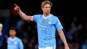 <p>Kevin De Bruyne returned from injury to set up a goal (Martin Rickett/PA)</p>
