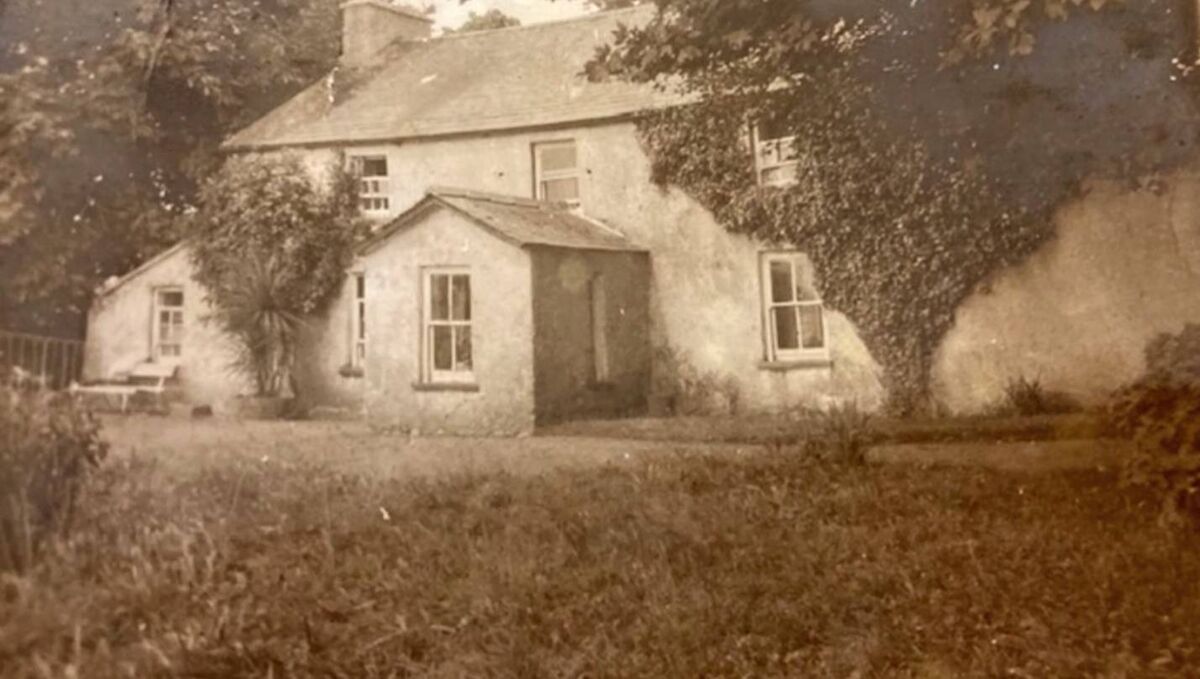 The farmhouse as it originally looked.