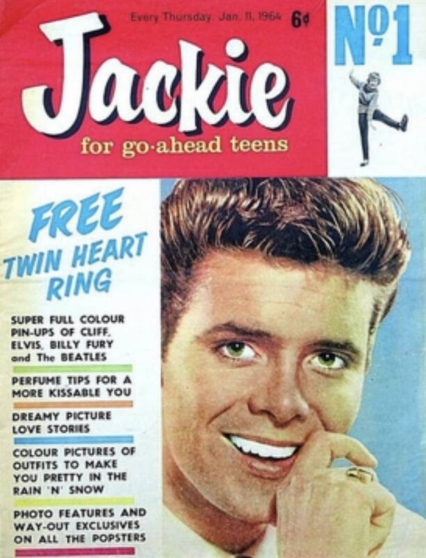 Cliff Richard on the cover of the first Jackie Magazine. Picture: Wikipedia