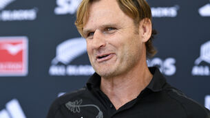 <p>RAZOR: All Blacks head coach Scott Robertson. Picture: INPHO/Photosport/Andrew Cornaga</p>