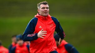 <p>ON THE MEND: Peter O'Mahony during Munster rugby squad training at the University of Limerick in Limerick. Photo by Eóin Noonan/Sportsfile</p>