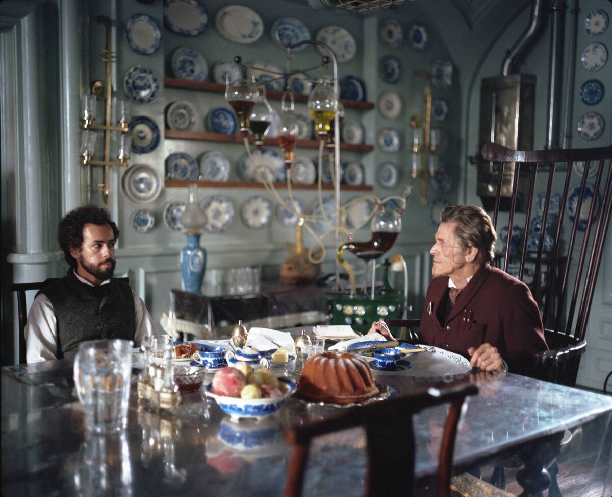 Ramy Youssef and Willem Dafoe in Poor Things Ramy Youssef and Willem Dafoe in Poor Things