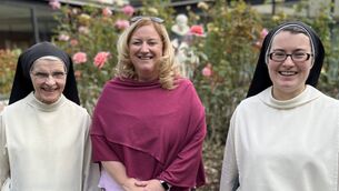 <p>Dearbhail McDonald with Sr Breda Carroll Sr Teresa Dunphy, St Catherine of Siena Monastery in Drogheda in The Last Nuns in Ireland</p>