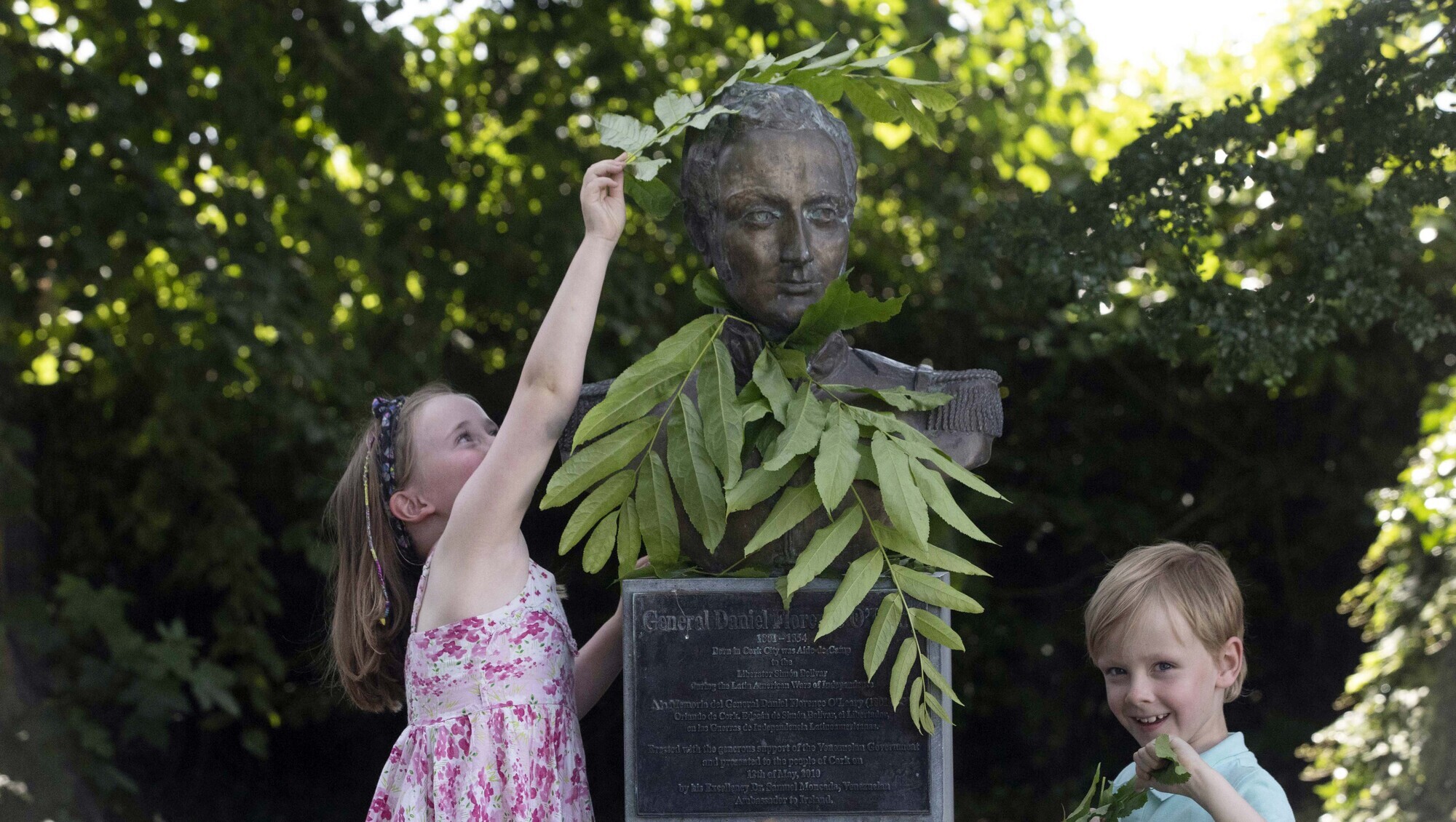 The bust of General Daniel Florence O'Leary in Fitzgerald Park, Cork. Picture: Clare Keogh