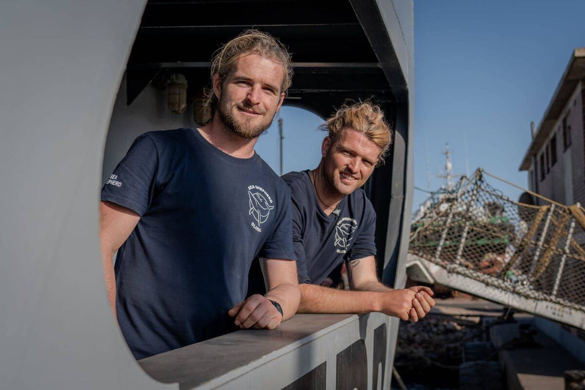 (Left to right) Eoin Keyes from Kinsale and Hugh Weldon from Dublin. 