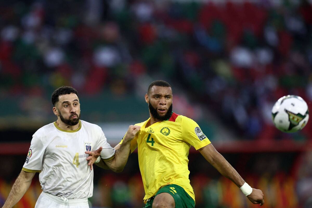 REPRESENTING: Cameroon's defender Harold Moukoudi (R) fights for the ball with Cape Verde's defender Roberto Lopes. Pic: Kenzo Tribouillard, Getty Images REPRESENTING: Cameroon's defender Harold Moukoudi (R) fights for the ball with Cape Verde's defender Roberto Lopes. Pic: Kenzo Tribouillard, Getty Images