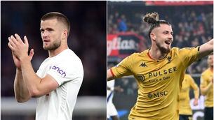 <p>Radu Dragusin, left, has signed for Tottenham in a deal which will allow Eric Dier to leave the club. Pic: John Walton/PA/Tano Pecoraro/AP</p>