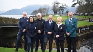 <p>Frank Shaw, Chairperson Killarney Golf &amp; Fishing Club, Kate O’Leary, Lady Captain, Killarney, Colin Finlay, Director of Golf Killarney, Mark Kennelly, CEO Golf Ireland, Helen Prendergast, Club President Killarney and Jim Long, President Golf Ireland, launching the European Team Championships 2025. Pic: Michelle Cooper Galvin, Golffile.</p>