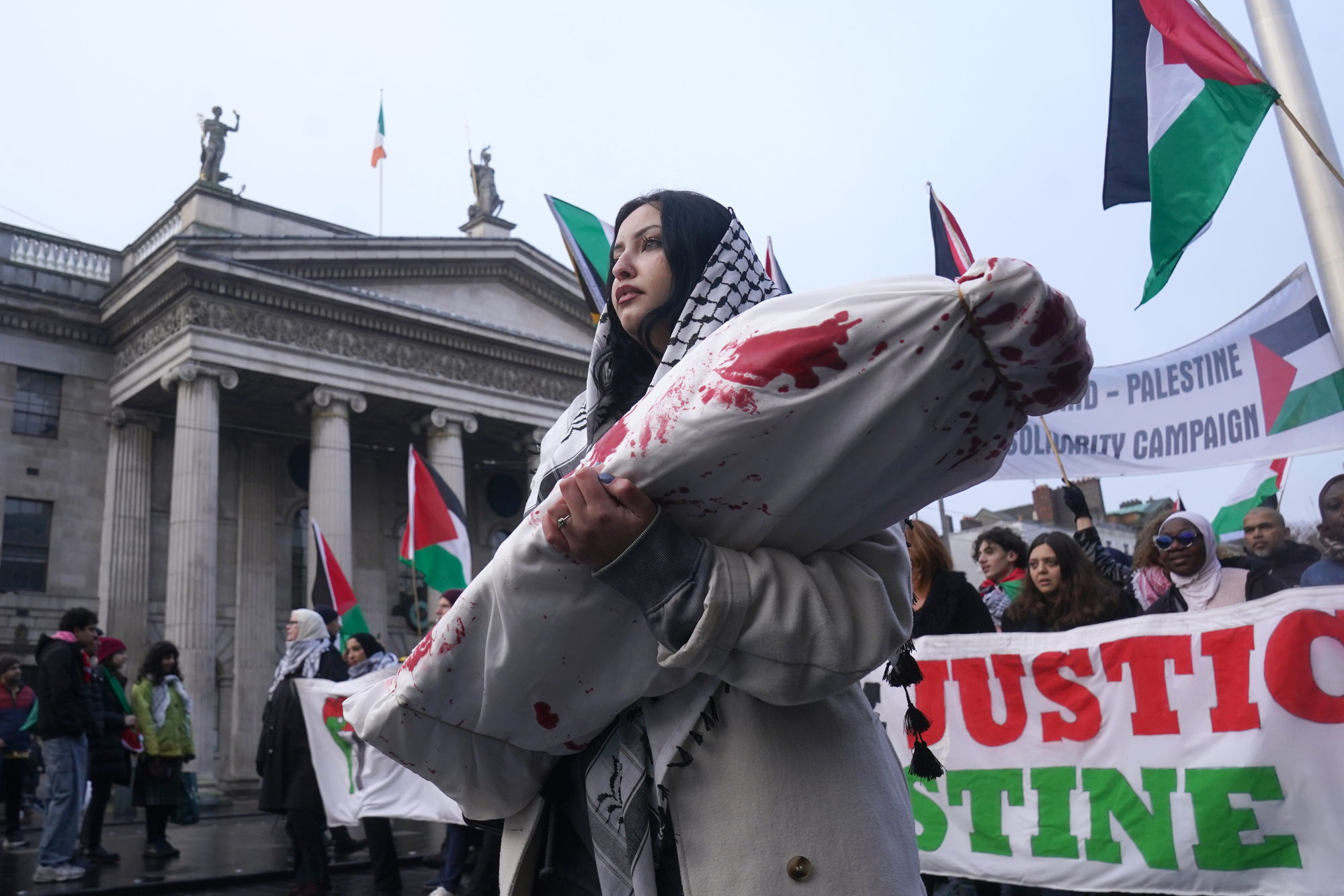 Thousands join pro-Palestinian marches in Dublin and Cork