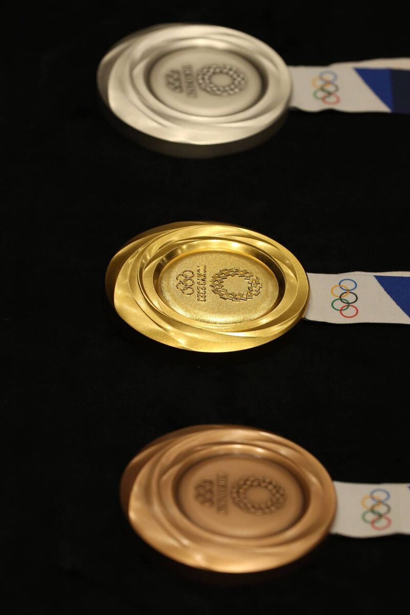 Medals for the Tokyo 2020 Olympic Games. Pic: Behrouz, AFP