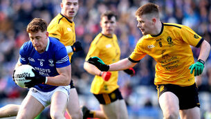 <p>LEADING BY EXAMPLE: Arva’s Ciaran Brady and Joe Joe Grimes of Listowel Emmets. Pic: Ryan Byrne, Inpho</p>