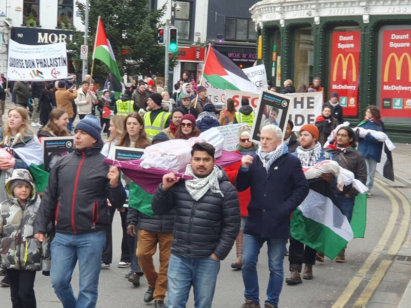 Palestinian solidarity protest in Cork this weekend. Picture: Cork Palestine Solidarity Campaign Palestinian solidarity protest in Cork this weekend. Picture: Cork Palestine Solidarity Campaign