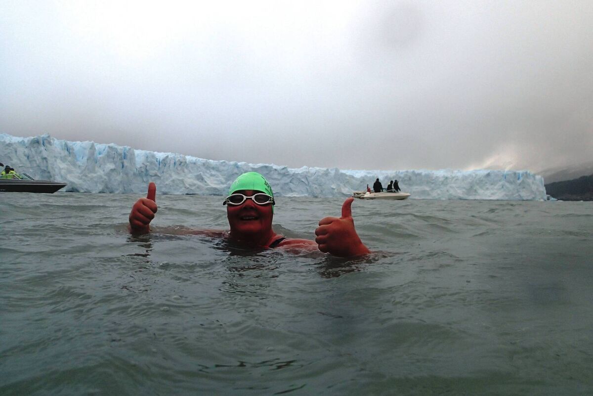 Nuala Moore during a swim in 2014.