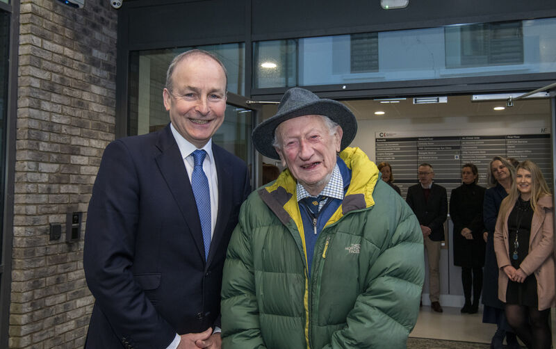 Micheál Martin with Michael Kelly. Picture: Brian Lougheed