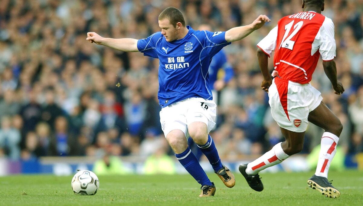 Wayne Rooney scored an injury time wonder goal against The Gunners in 2002.