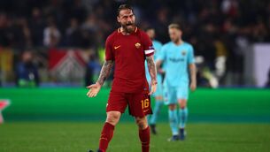 <p>De Rossi spent 18 years at Roma.</p>