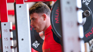 <p>Calvin Nash during a Munster Rugby Squad Gym Session at  UL, Limerick 16/1/2024</p>