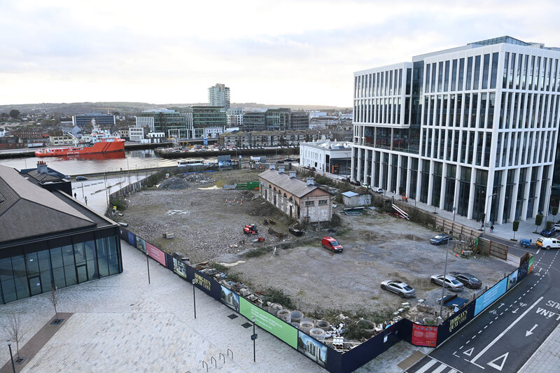 Site at Horgan's Quay cleared for apartments, with former Station Master's House at centre Picture: Larry Cummins Site at Horgan's Quay cleared for apartments, with former Station Master's House at centre Picture: Larry Cummins