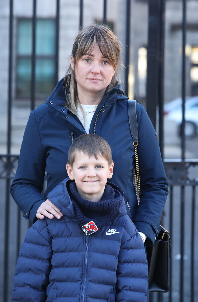 Marlena Sikorski and her son Aaron. Picture: Collins Courts Marlena Sikorski and her son Aaron. Picture: Collins Courts