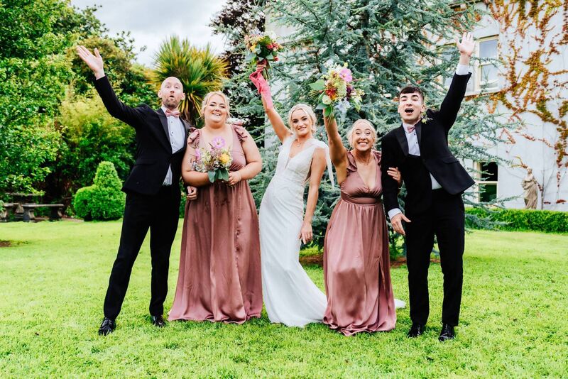 Tessa Hegarty with her bridal party. Tessa Hegarty with her bridal party.