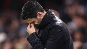 <p>UNDER FIRE GUNNERS: Mikel Arteta's players need to show that they, at least, are not impostors when it comes to the Premier League title race. Photo by: Alex Pantling/Getty Images.</p>