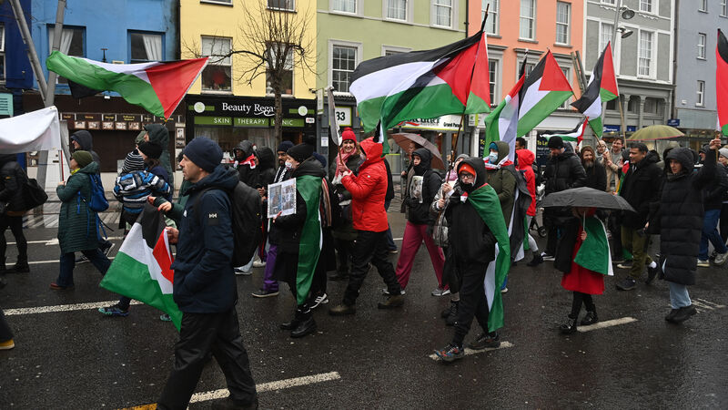 Watch: Hundreds brave wind and rain in Cork to protest against Gaza conflict Watch: Hundreds brave wind and rain in Cork to protest against Gaza conflict
