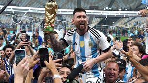 <p>Thanks to the camera angles, we’re standing right behind Messi when he does what he does and makes football look like the easiest game in the world. Picture: Martin Rickett/PA Wire.</p>