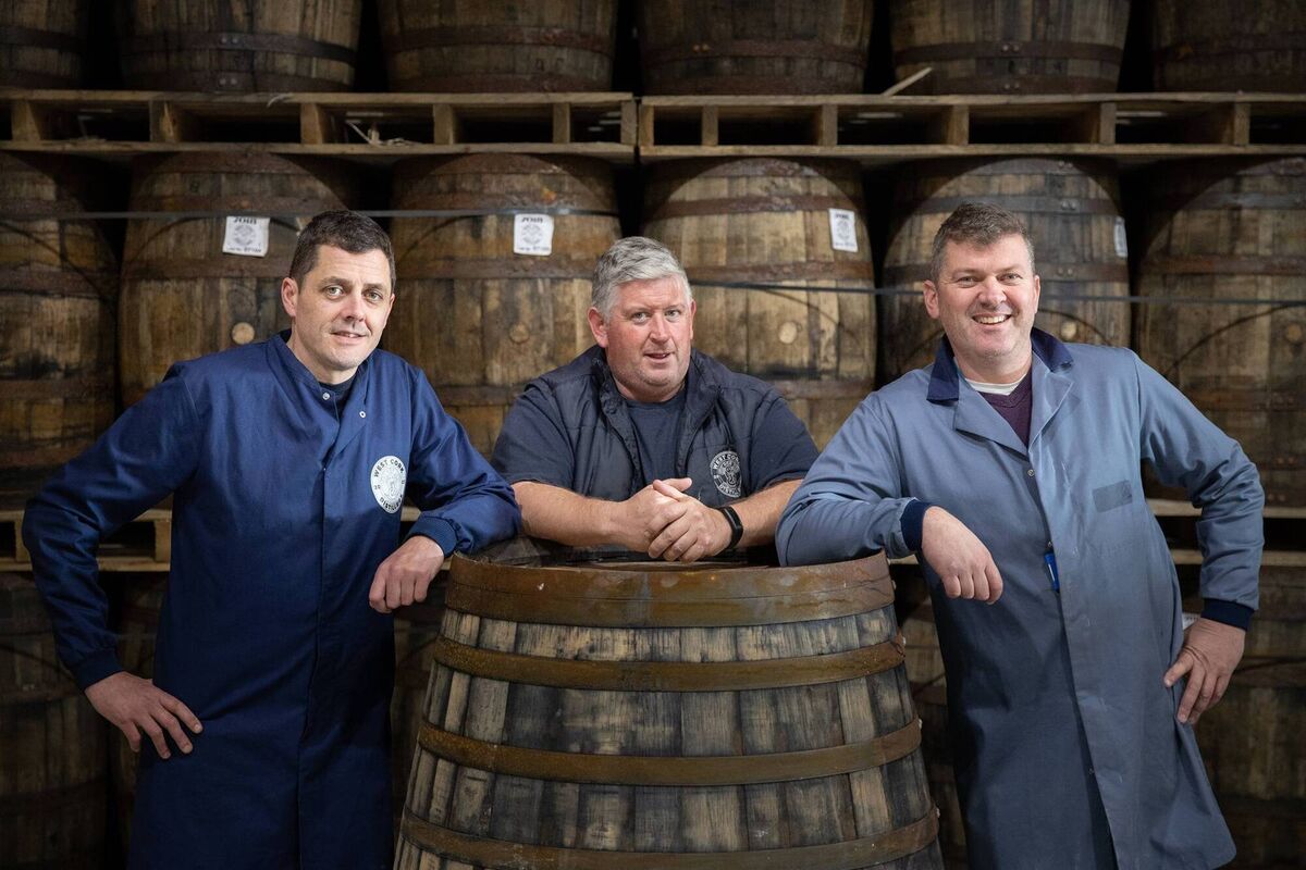 John O’Connell, Denis McCarthy and Ger McCarthy, co-founders, West Cork Distillers. John O’Connell, Denis McCarthy and Ger McCarthy, co-founders, West Cork Distillers.