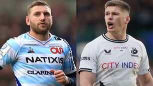 Finn Russell, left, feels Owen Farrell will be well suited to Racing 92 (PA)