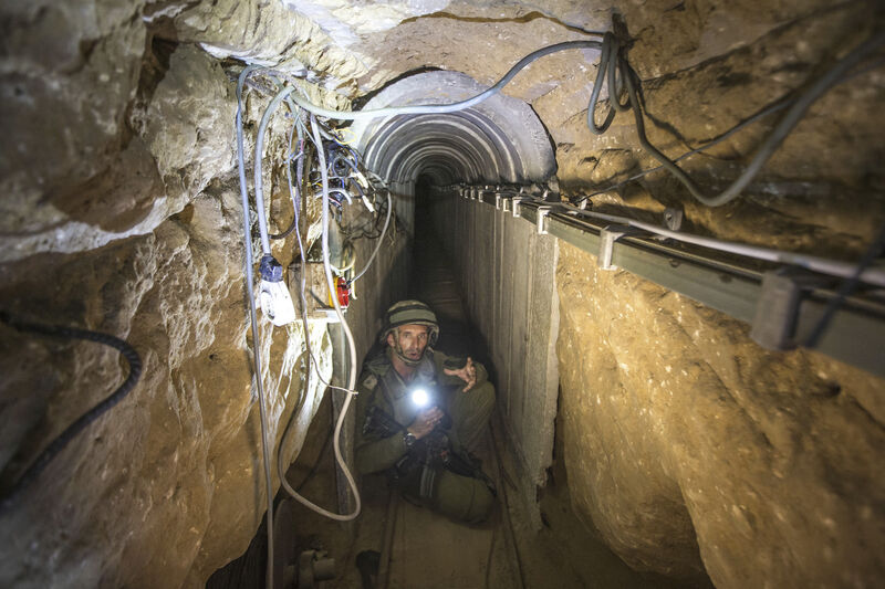 An extensive labyrinth of tunnels built by Hamas stretches across the Gaza Strip. Picture: AP /Jack Guez