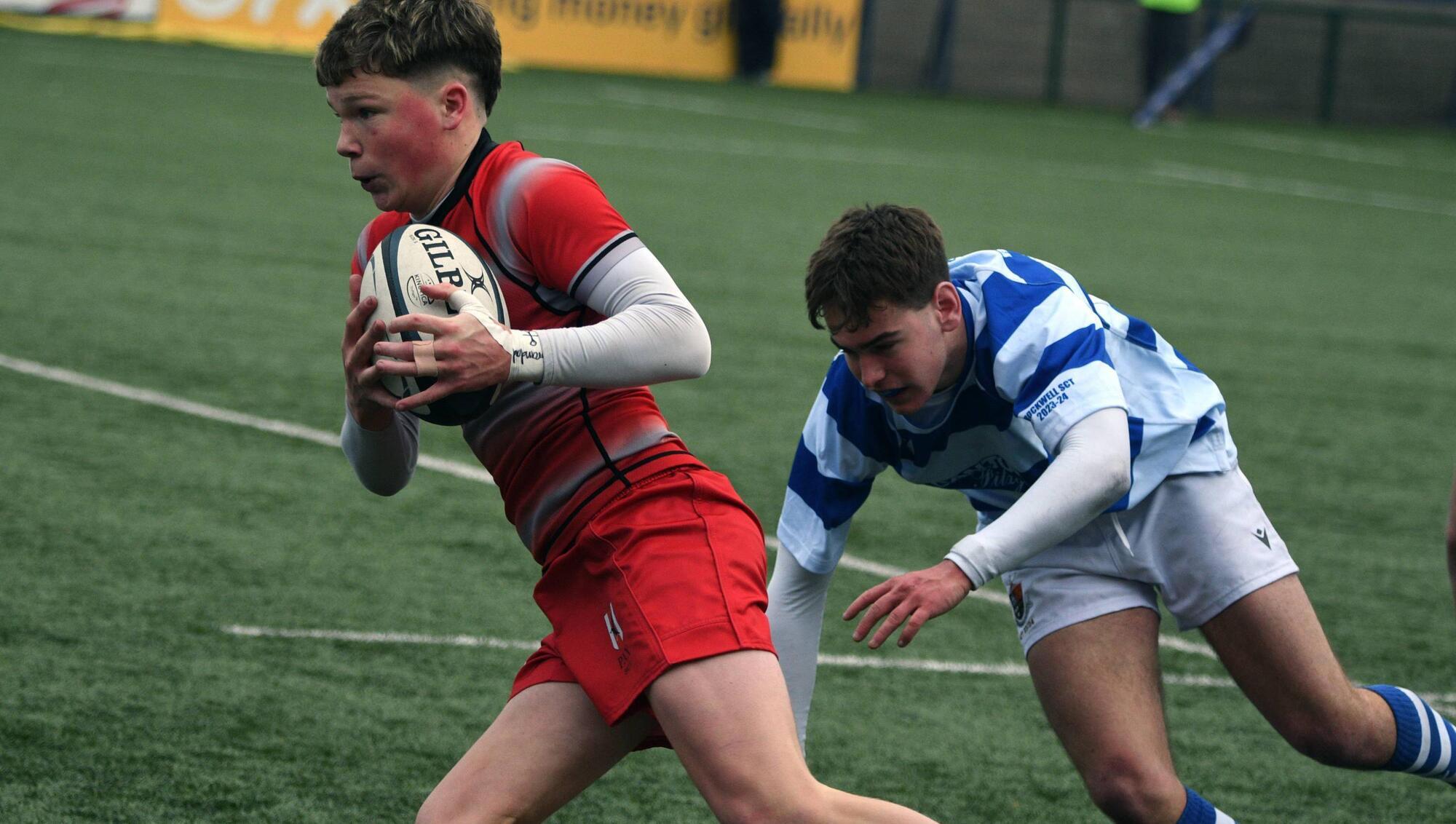 Action from the Rockwell College v Glenstal Abbey Munster Senior Schools Cup fixture. Picture: Colbert O'Sullivan