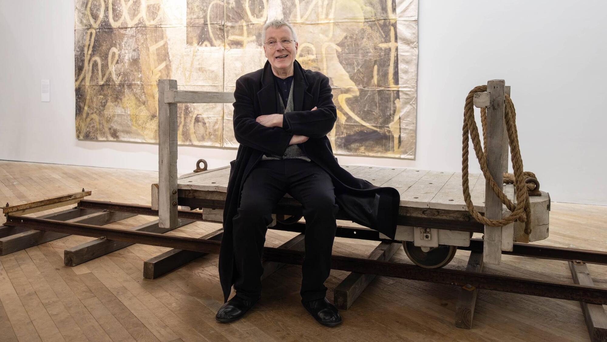  Hughie O'Donoghue at the Glucksman, UCC, recently for the opening of his exhibition. 