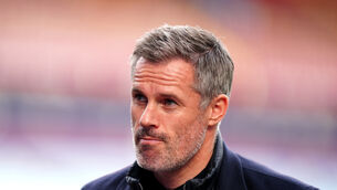 Jamie Carragher, pictured, hopes Jurgen Klopp can “go out with a bang” at Liverpool (Mike Egerton/PA)