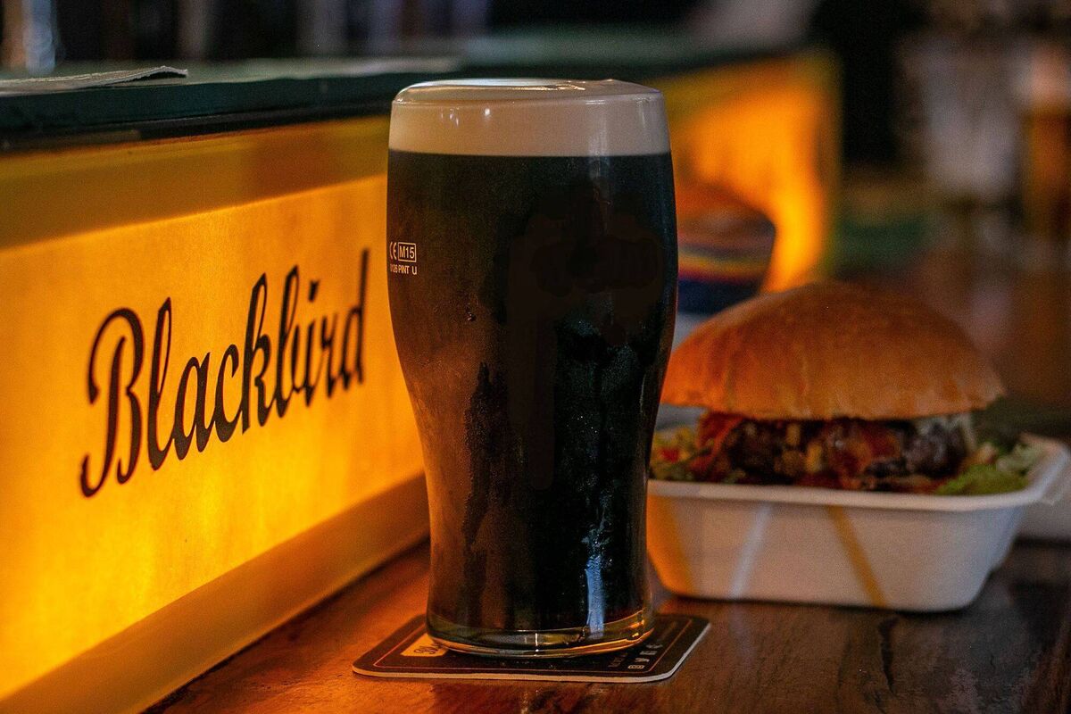 A pint at the Blackbird, Ballycotton A pint at the Blackbird, Ballycotton