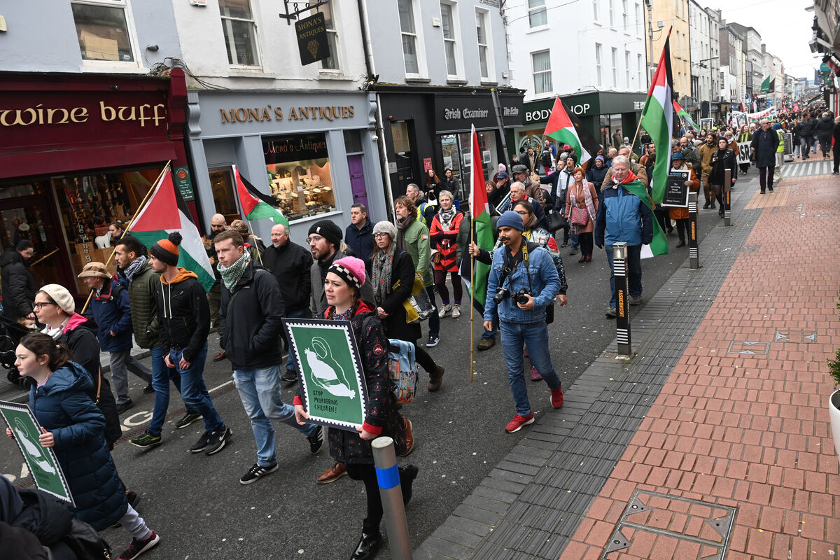 Cork Palestine Solidarity Campaign continue their protest marches, in Cork City on Saturday, January 27, 2024. Picture: Larry Cummins