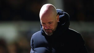 <p>Manchester United manager Erik ten Hag at Rodney Parade. Picture: Nick Potts/PA Wire.</p>