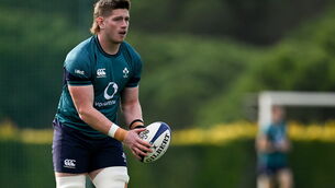 <p>ENERGY: Joe McCarthy’s red-hot season is not making Andy Farrell’s life any easier in terms of his second-row combination to face France this Friday night. Pic: Brendan Moran/Sportsfile</p>