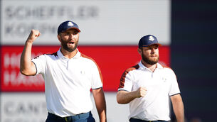 Europe’s Jon Rahm and Tyrrell Hatton won both of their matches together in the 2023 Ryder Cup (Mike Egerton/PA)