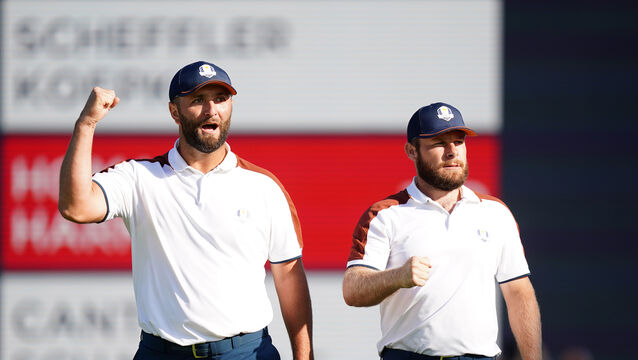 Europe’s Jon Rahm and Tyrrell Hatton won both of their matches together in the 2023 Ryder Cup (Mike Egerton/PA)