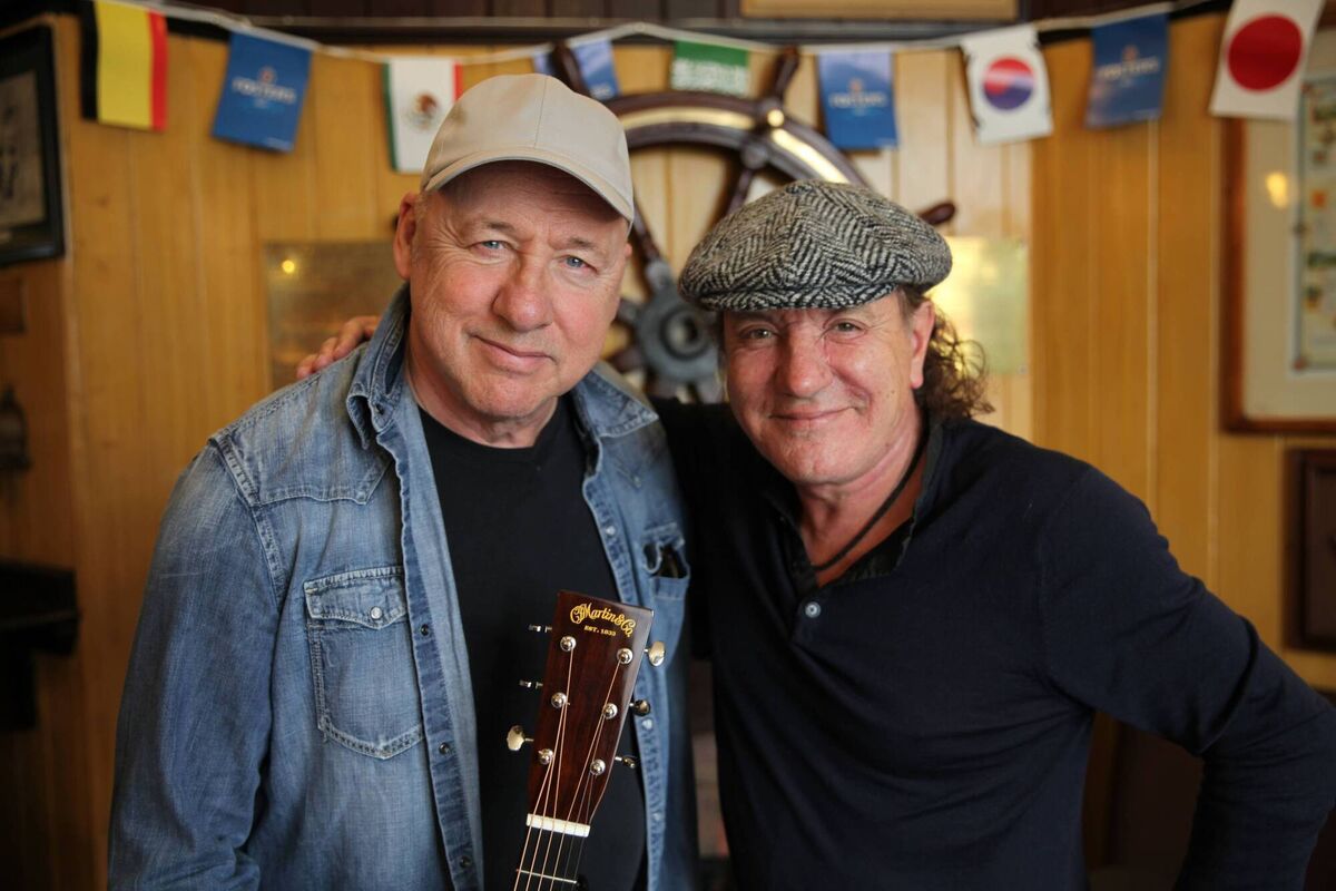 Mark Knopfler and Brian Johnson. 